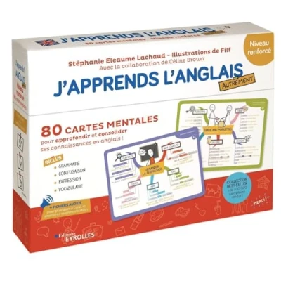 Abbildung von J&#039;apprends l&#039;anglais autrement Niveau renforcé: 80 CARTES MENTALES pour approfondir et consolider ses connaissances en anglais !