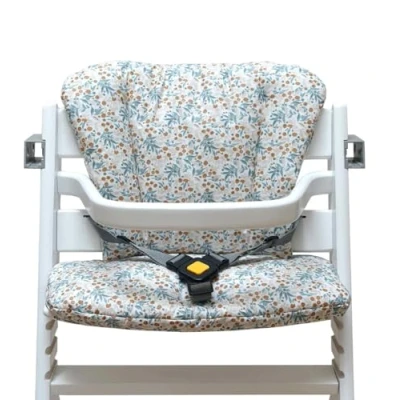 Abbildung von Blausberg Baby Timba Sitzkissen Set ABWASCHBAR für Safety 1st Hochstuhl Blumenwiese Blau Beige