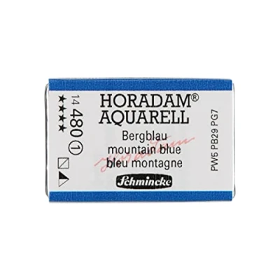 Abbildung von Schmincke HORADAM® AQUARELL feinste Künstler Aquarellfarben, 480 Bergblau, 14 043, 1/1 Näpfchen