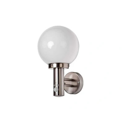 Abbildung von Lindby Außenwandlampe Nada, Edelstahl, Glas, Sensor, E27