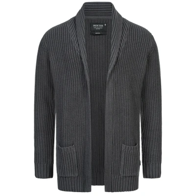 Abbildung von Indicode Jeans Anaheim Strickjacke, Herren, Größe: Small, Dk grey