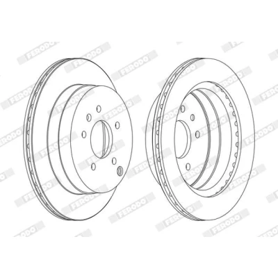 Abbildung von FERODO PREMIER DDF1660C Bremsscheibe 302 20 5 Belüftet beschichtet ohne Schrauben CHEVROLET: Captiva, Captiva Sport, OPEL: Antara
