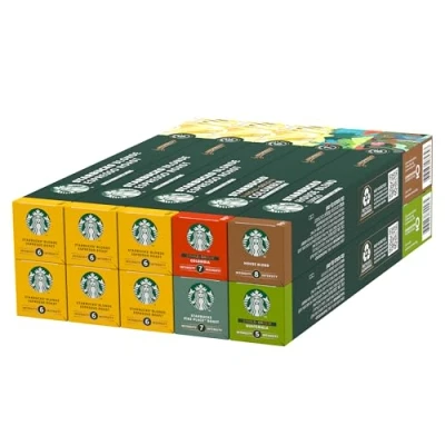Abbildung von STARBUCKS Blonde Espresso Roast Variety Pack by Nespresso, Kaffeekapseln 10 x (100 Kapseln) Exklusiv bei Amazon
