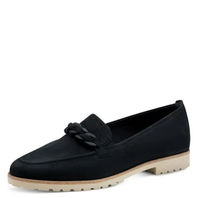Abbildung von Tamaris Damen Slipper, Frauen Slip On,TOUCHit Fußbett,Schlupfschuhe,schluepfschuhe,College Schuhe,Businessschuhe,Anzugschuhe,Navy,36 EU
