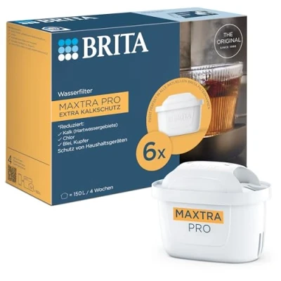 Abbildung von BRITA Wasserfilter MAXTRA PRO Extra Kalkschutz, reduziert Kalk, Chlor, Blei &amp; Kupfer im Leitungswasser