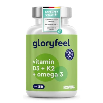 Abbildung von gloryfeel® Vitamin D3 + K2 &amp; Omega 3 5.000 I.E. 90 St