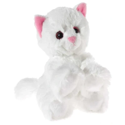 Abbildung von GLITTER KITTY Katzen Baby, wei&szlig; Gr&ouml;sse 20 cm