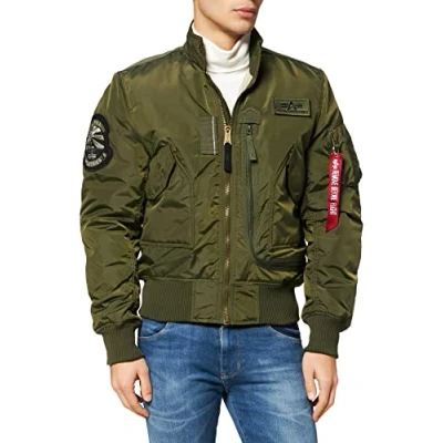 Abbildung von Alpha Industries Engine Bomberjacke Dark green, Herren, Größe: Large, green