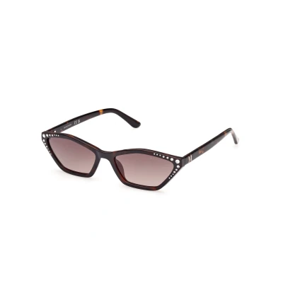 Abbildung von Guess by Marciano Damen GM00002 52F Gläser SONNENBRILLEN Injiziert Dunkler Havanna Braun Geometrisch Normal Schattiert