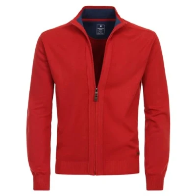 Abbildung von REDMOND Casual Cardigan Reißverschluss rot Gr. XXL