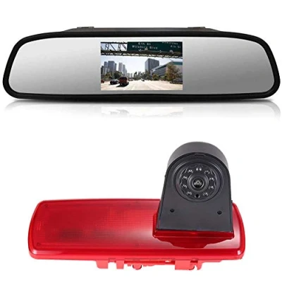 Abbildung von 「Rückfahrkamera Transportster + 4,3 &#039;&#039; Zoll Rückspiegel」 Bremsleuchte Auto Dach Rückfahrkamera für FIAT talento Nissan NV300 Renault Trafic III Primastar Opel/Vauchall Vivaro