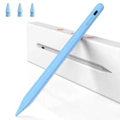 Abbildung von BAZO Stift für iPad Apple (2018 2024), Pencil 2. Generation mit Schnellladeleistung Palm Rejection und Neigungssensitivität Stylus 6 10, Pro 11&#039;&#039;/12,9&#039;&#039;, Mini 6/5, Air 5/4/3 Blau