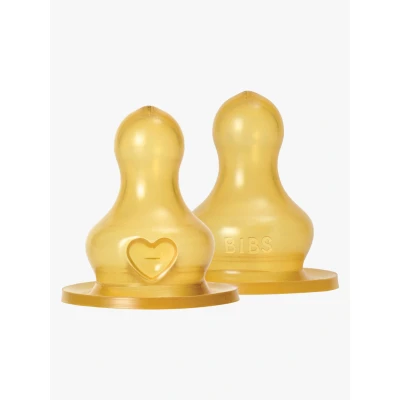 Abbildung von BIBS 2er Pack Flaschensauger. Anti Kolik. Extra Sauger für Babyflaschen. Runde Saugerform. Naturkautschuk/Latex. Medium Flow