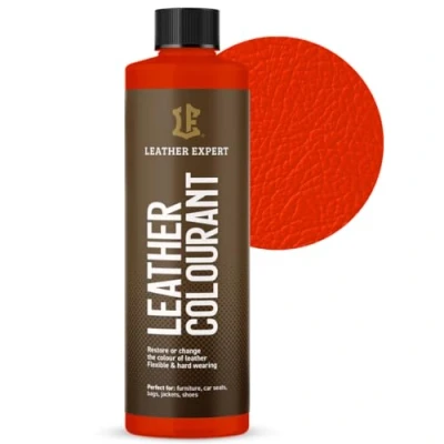 Abbildung von Sehr Deckend Wasser Lederfarbe Orangerot 250 ml Leather Paint für Natur und ÖkoLeder Dye Ohne Alkohol alle Lederaccessoires Reißt oder Blättert Nicht ab