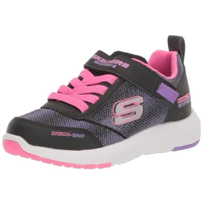 Abbildung von Skechers Dynamic Tread Sneaker low für Kinder, Größe: 27, Black/hot pink Schuhe
