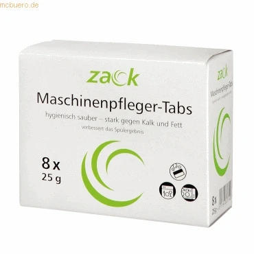 Abbildung von Zack Maschinenreiniger Tabs 96692 25g 8 Stück