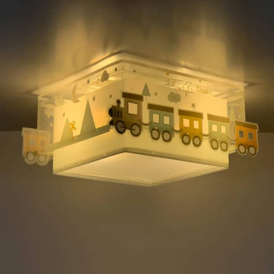 Abbildung von Dalber Deckenlampe Kinderzimmer, Deckenleuchte für Kinder The Night Train Zug, 63536, E27