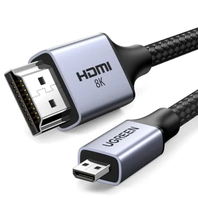 Abbildung von Adapterkabel micro HDMI 2.1 8K 2m Ugreen HD164 grau