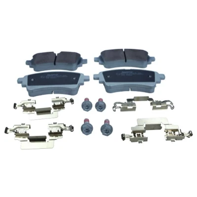 Abbildung von QUARO QP0206 Bremsbelagsatz nicht für Verschleißwarnanzeiger vorbereitet mit Bremssattelschrauben Zubehör AUDI: A4 B9 Avant, A6 C8 Q5