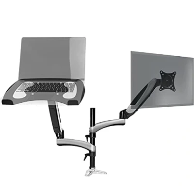 Abbildung von Duronic DM65L1X1 Monitorhalterung Tischhalterung Plattform für PC und Laptop Monitorarm in Jede Richtung einstellbar 13 27 Zoll Universell kompatibel mit VESA 75 * 100 Bildschirmen