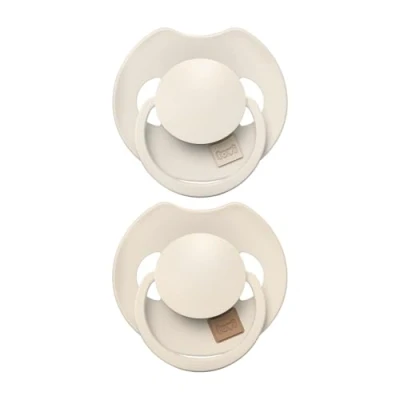 Abbildung von Beruhigungssauger Silikon dynamisch LOVI Prime, 2 Stück, Sterilisationskapsel, Saugreflex, antiallergisch, BPA frei (Coconut/Ivory, 18m+)