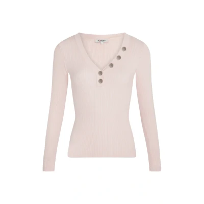 Abbildung von Morgan Buttons Strickpullover, Damen, Größe: Medium, Rose