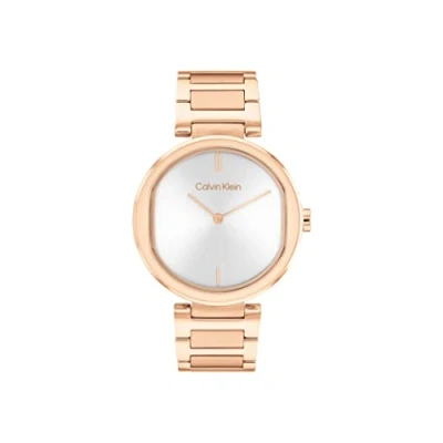 Abbildung von Calvin Klein Analog Quarzuhr für Damen mit Roségoldfarbenes Edelstahlarmband 25200253