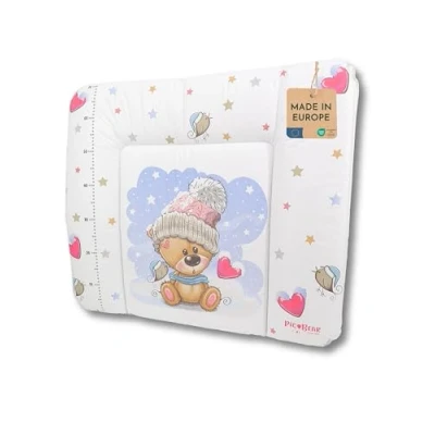 Abbildung von pic Bear Wickelauflage hochwertige OEKO TEX Wickeltischauflage pflegeleichte Wickelunterlage Auflage Wickelkommode 85 x 72 cm Heart