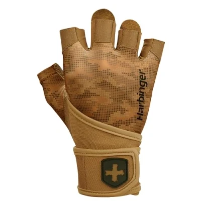 Abbildung von Harbinger Pro Wristwrap 2.0 Handschuhe für Gewichtheber, Unisex, Tan, Medium
