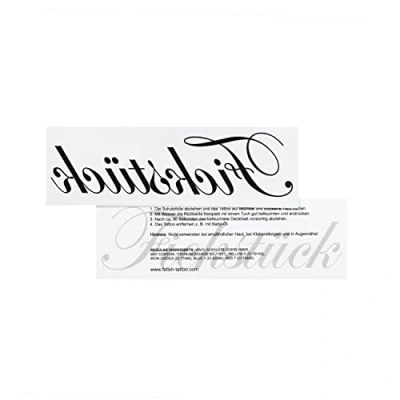 Abbildung von 2 x Fickstück Tattoo Schriftzug in schwarz Kinky Fetish Temporary (2)