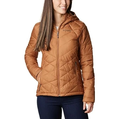 Abbildung von Columbia Women&#039;s Heavenly Hooded Puffer Jacket, Faded Peach, L