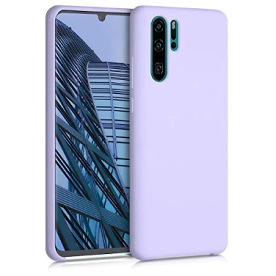 Abbildung von kwmobile Hülle kompatibel mit Huawei P30 Pro Silikon Handy Case Handyhülle weiche Oberfläche kabelloses Laden Lavendel