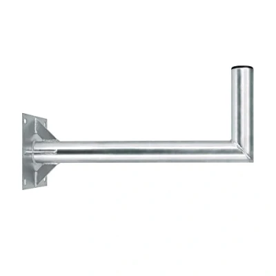 Abbildung von SkyRevolt 60cm Mast 60mm Wandhalter Stahl Winkel Wand Halterung für Satelliten Schüssel SAT Antenne extra 4 Fach Verstrebung