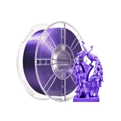 Abbildung von PLA Plus (PLA+) Shiny Silk 3D Printer Filament 1,75mm, PLA+ 1,75 Dimensional Accuracy +/ 0.02 mm, 1kg Spule(2,2 lbs) für FDM Drucker (Silk Lila)