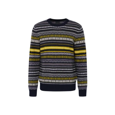 Abbildung von bugatti Hochwertigem Strickpullover, Herren, Größe: 3XL, Oliv