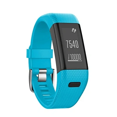 Abbildung von Yikamosi Kompatibel mit Garmin Vivosmart HR+ Armband,Soft Silikon Smart Watch Armband Atmungsaktiv Ersatz Strap HR+(NO HR,Bluegreen)