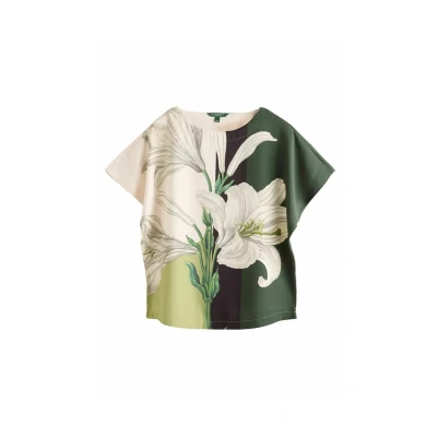 Abbildung von Next KEW Collection Short Sleeve Bluse, Damen, Größe: 48, Green print