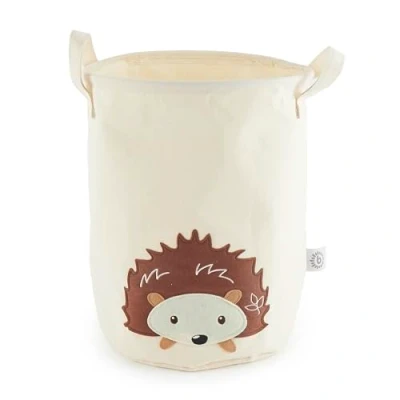 Abbildung von Bieco Wäschekorb Baby Igel Großer Aufbewahrungskorb Kinder Baumwolle und Wasserabweisend Aufbewahrung Kinderzimmer Mädchen Spielzeug Korb