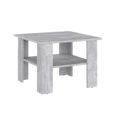 Abbildung von KOMTO Couchtisch Beton Vienna Wohnzimmertisch Modern Holz Beistelltisch 60x60 Coffee Table Tisch Wohnzimmer Sofatisch Stubentisch
