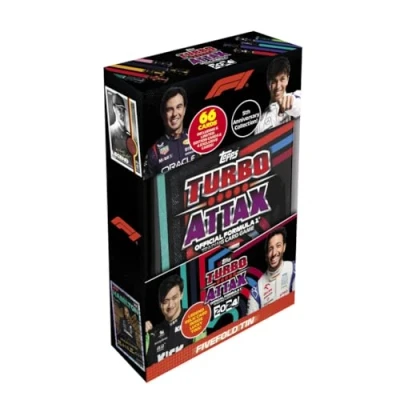 Abbildung von 2024 Topps Turbo Attax Formel 1 Karten fünffache Mega Dose (60 + 6 LE)