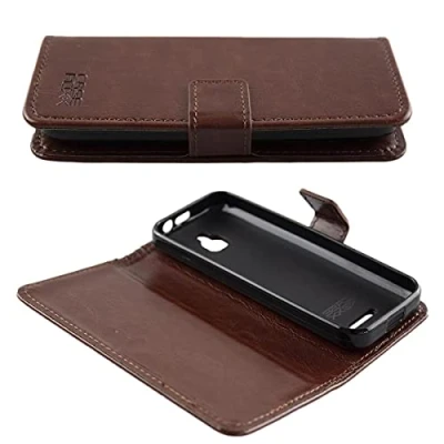 Abbildung von caseroxx Handy Hülle Tasche kompatibel mit Nokia 6300 4G Bookstyle Case Wallet in braun