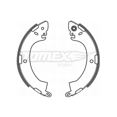 Abbildung von TOMEX brakes TX 21 44 Bremsbacken Hinterachse 254 51 MITSUBISHI: PAJERO 1, 2, L300 / Delica II Kastenwagen