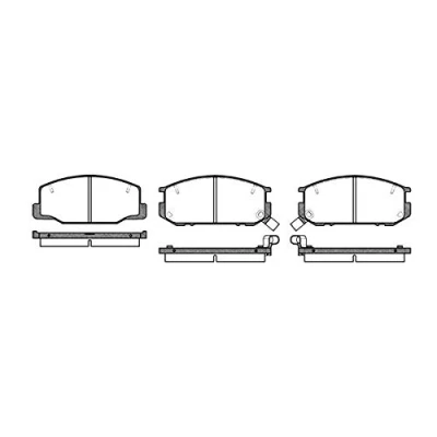 Abbildung von REMSA 0152.12 Bremsbelagsatz Vorderachse inkl. Verschleißwarnkontakt TOYOTA: Previa / Estima I