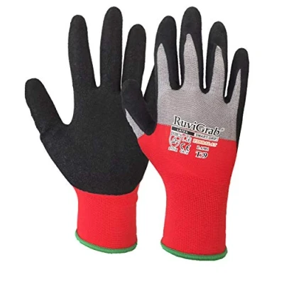 Abbildung von Ruvigrab Unterstützender Handschuh aus Nylon/Faser, raue Latexbeschichtung