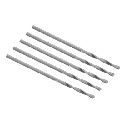Abbildung von ENT 50010 HSS G Holzspiralbohrer Ø 1,0 mm in der 5er Packung geschliffener Holzbohrer