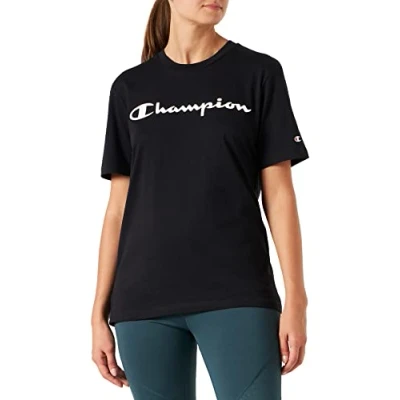 Abbildung von Champion Herren American Classics Big Logo S T Shirt, Schwarz Blk, XS