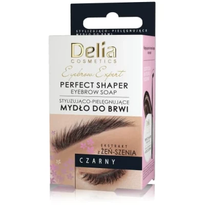 Abbildung von Delia Cosmetics EYEBROW EXPERT Styling Seife für die Augenbrauen Schwarz Pflege und Feuchtigkeitszufuhr Jede Haarfarbe Ginseng Extrakt Set 10ml