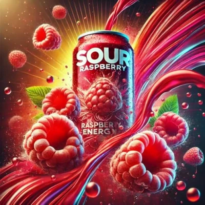 Abbildung von Energy Drink Sour Raspberry Aroma Konzentrat Vegan Sasami 10ml