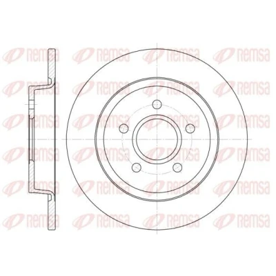Abbildung von REMSA 6712.00 Bremsscheibe Hinterachse 279,9, 279,9 10,9 5 voll FORD: Focus 2 Schrägheck, Kombi, C Max, VOLVO: V50, C30, S40 II
