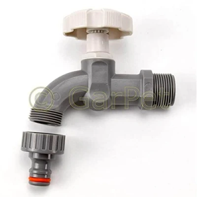 Abbildung von GarPet Kugelhahn Garten Bewässerung Wasser Hahn Kunststoff 1/2&quot; Keller 3/4&quot; Ventil